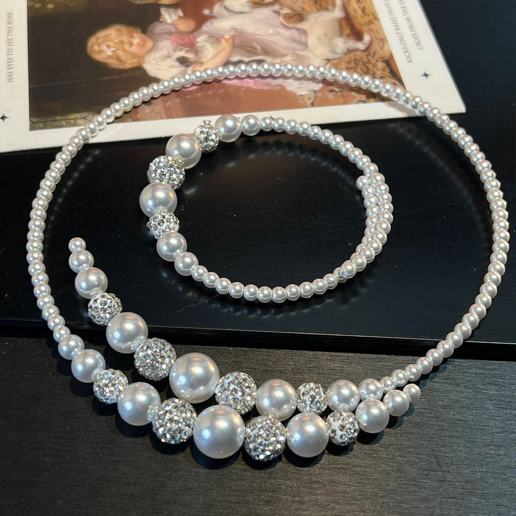 Highlight Pearl Collar Live Premium Sense Light Luxury Sweet Premium Necklace Bracelet