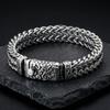 European and American Personalized Titanium Steel Keel Chain Bracelet, Punk Style Men's Diamond-encrusted Skull Bracelet