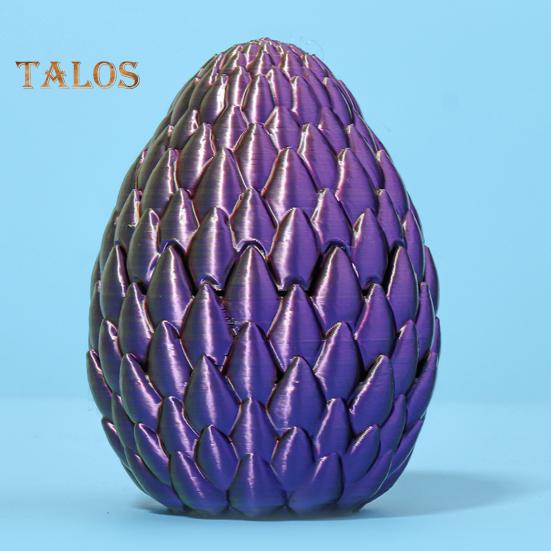 1 Zestaw Figurka Rekina Drukowana 3D Ruchome Stawy Rekin Zabawka Fidget Jajo Rekina z Artykułowanym Rekinem w Środku Dekoracja na Biurko Ornament