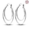 Classic Earrings 925 Silver Colorful CZ Hoop Earrings for Women Birthday Party Wedding Engagemen Gift Jewelry