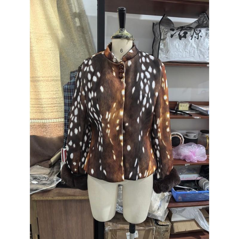 Womens Fall Winter Faux Fur Jacket