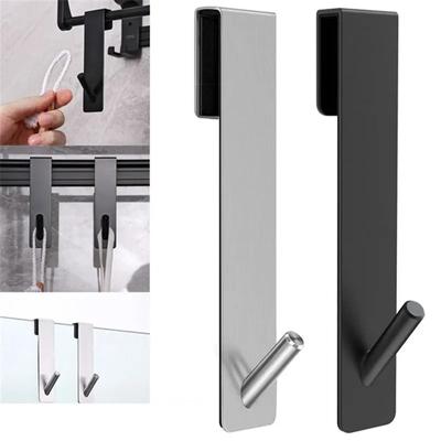 Stainless Steel Over Glass Door Shower Door Back Shower Towel Rack S-Shape Bathroom Bathrobe Hanger Holder Hooks