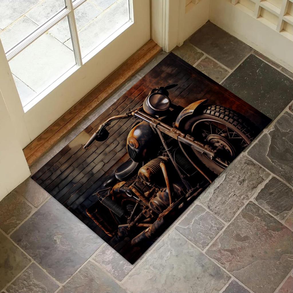 Highland Cow Floral Door Mat Non Slip Entryway Rug Country Farmhouse Floor Mat for Home Decor 17x29.5 Inch