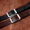 Men'S Simple And Versatile Fashion Light Luxury Stainless Steel Buckle Belt Men'S Genuine Leather First Layer Cowhide Business Leisure Belt Men