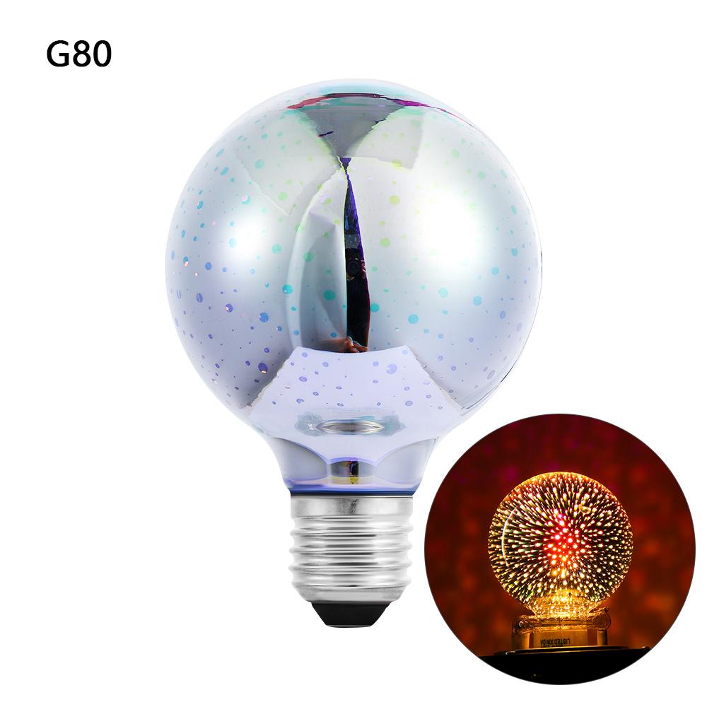 3W Ball light E27 holder Screw connector Glass Edison  3D  Bulb Party Lamp