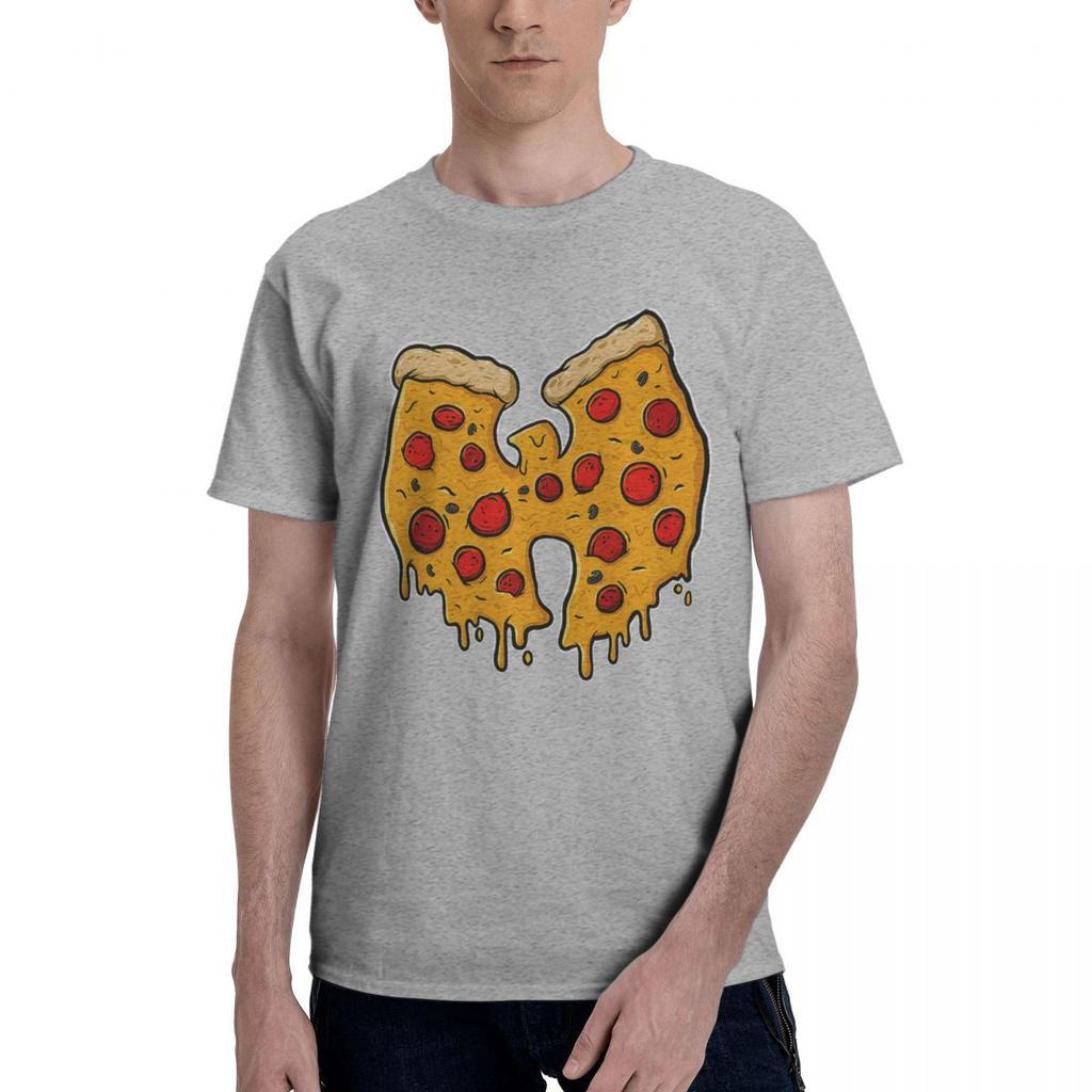 Wu Clan Tangs Pizza 100 Cotton Casual Breathable Confortable Men Top Mens TShirts Mens Gifts