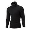 Men's Cable Knit Turtleneck Sweater - European & American Style, Autumn/Winter, Solid Color 