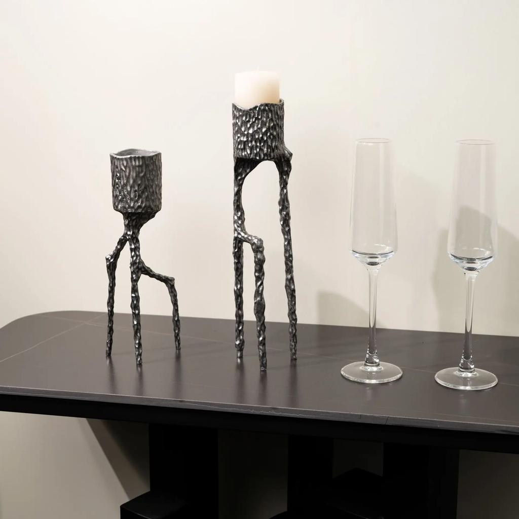 Metall Lysestake Sinklegering Lysestake Lysestake Trekantet Lysestakeholder BryllupsMidtstykker Hjemmeinnredning