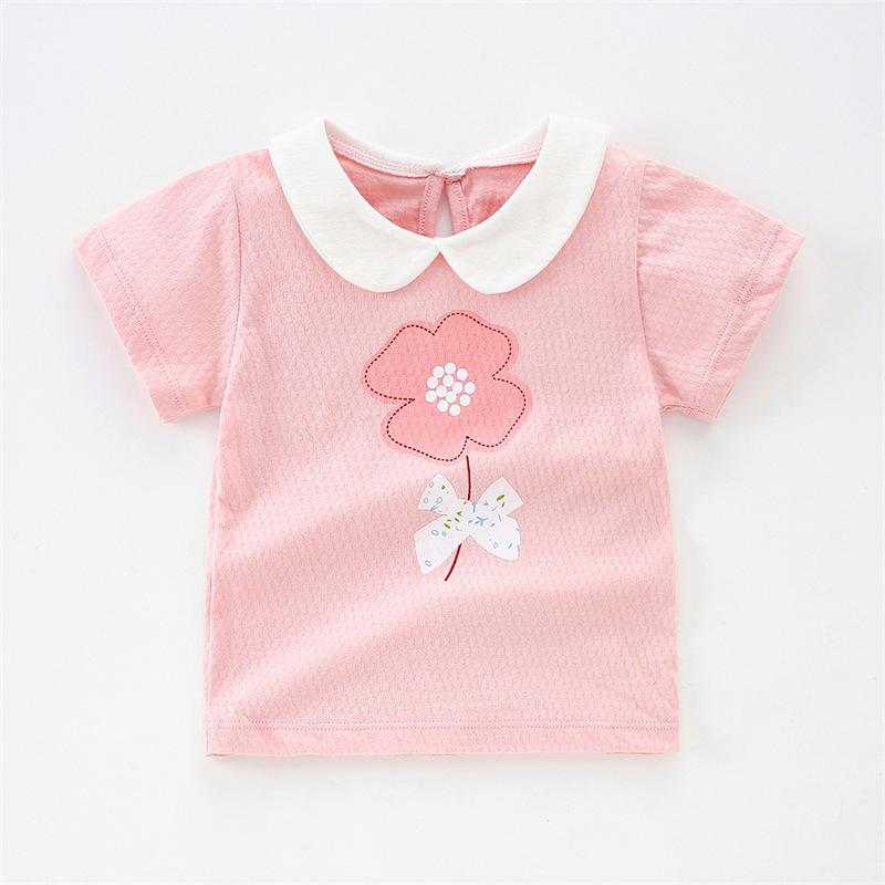 Baby Top Pure Cotton Short-sleeved Baby Girl Summer Thin Children's Clothing 0 Years Old 1 Boy T-shirt 3 Children Half-sleeved Children