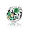 925 Sterling Silver Green Series Flower Tree Apple Pendant DIY Fine Beads Fit Original Charms Bracelet Women Jewelry Diy 1