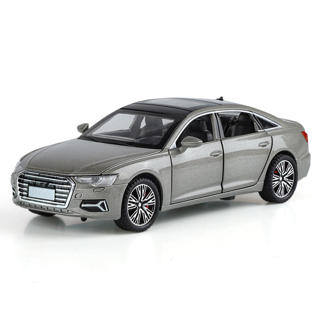 Maßstab 1/32 A6L Legierung Maßstabsmodell Diecast Metall Miniaturmodellauto Sound und Licht Rückzug Kinder Spielzeugauto Fahrzeuge Geschenke