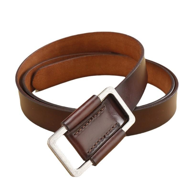 Casual Leather Belt For Women With Alloy Buckle And Highquality Leather For Pants Decoration