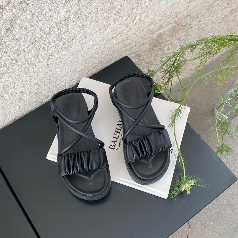 Fashion Slip-on Thick-soled Flat-soled Wear-resistant Women's Shoes Fashion Women's Sandals Summer Casual Versatile Sandals for Women