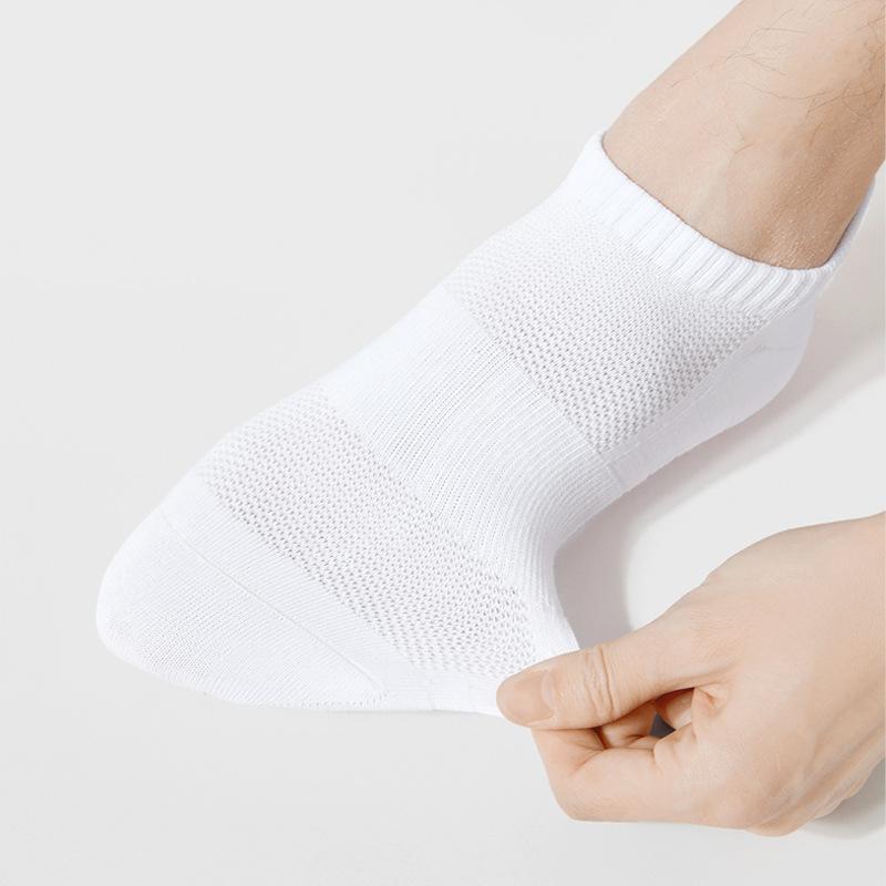 Short Socks, Men's, Heel Protection, Mesh, Sports Thin Socks, Sweat Absorbing and Odor Proof, Shallow Mouth, Boat Socks, Business Invisible Socks
