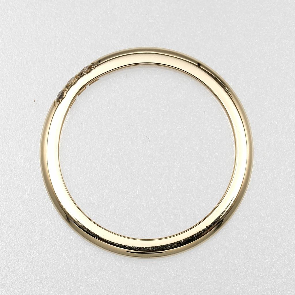 TIFFANY&Co. forever classic band Ring K18 yellow gold/diamond #4.9(US Size) 2.55g Women Used