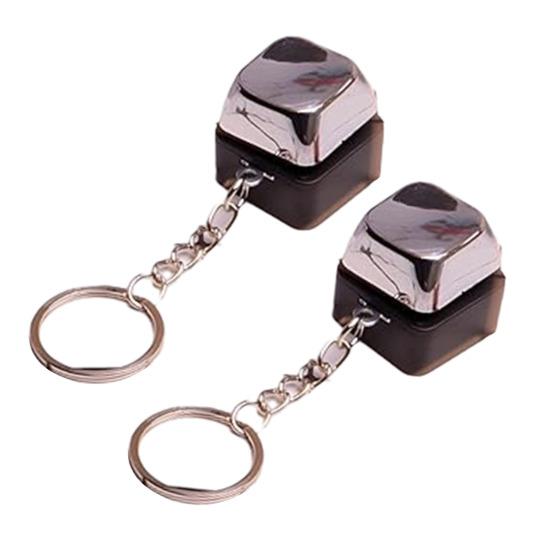 1/2 st Elektrisk Stöt Knapp Nyckelring Bärbar Ofarlig Stöt Tangentbord Leksak Nyckelring Hängande Dekoration Practical Joke Rekvisita Gag Present