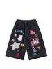 Autumn 2025 Children's Cartoon Puppy Denim Shorts - Yamen Girl's Versatile Cropped Pants