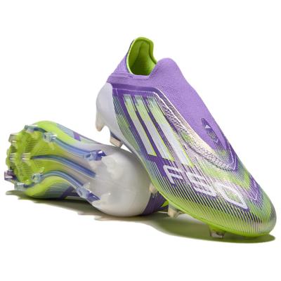 F50 ELITE FG Pevný povrch Přírodní tráva Odolné proti oděru Fotbalové boty Pánské Fialová Zelená JH7628