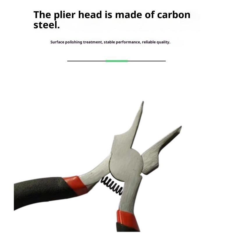 1 szt. Szerokie płaskie szczypce 5 cali Wielofunkcyjne cienkie płaskie szczypce igłowe do wyrobu biżuterii Wąskie płaskie szczypce