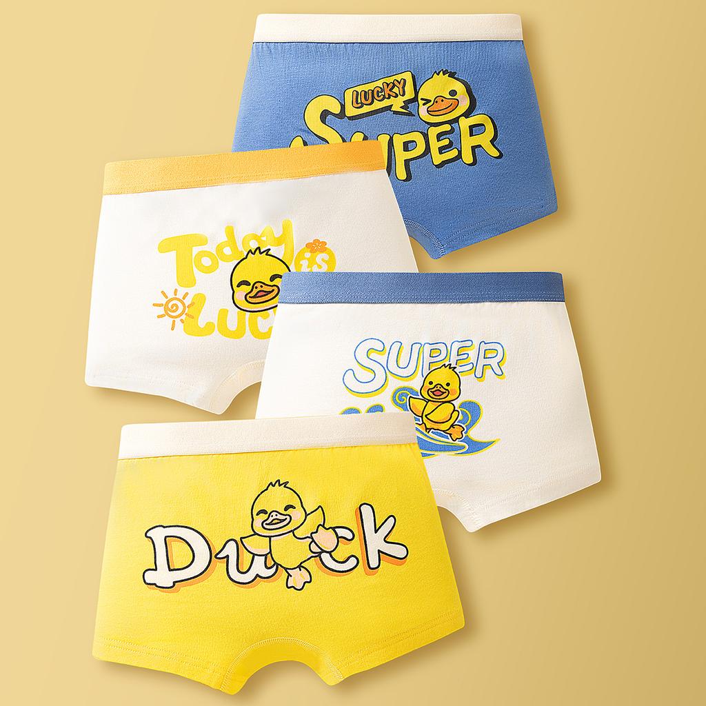 4 Pezzi/Set Biancheria Intima Bambini Ragazzi Cotone Boxer Corti Bambini Cartone Animato Auto Slip Bambino Boxer Traspiranti Slip