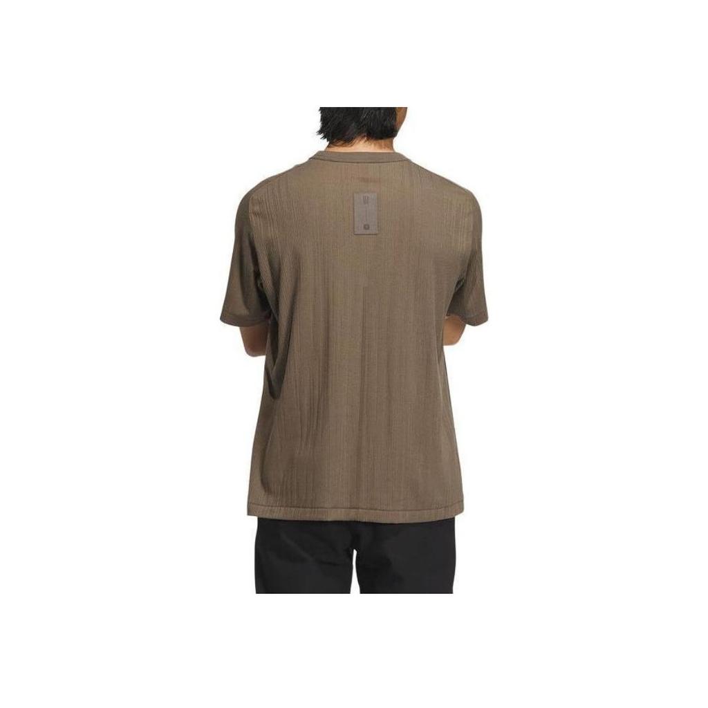 Adidas Comfortable Casual Crew Neck Sport Short Sleeve T-Shirt Men Tops Dark-Olive-Green IW1516