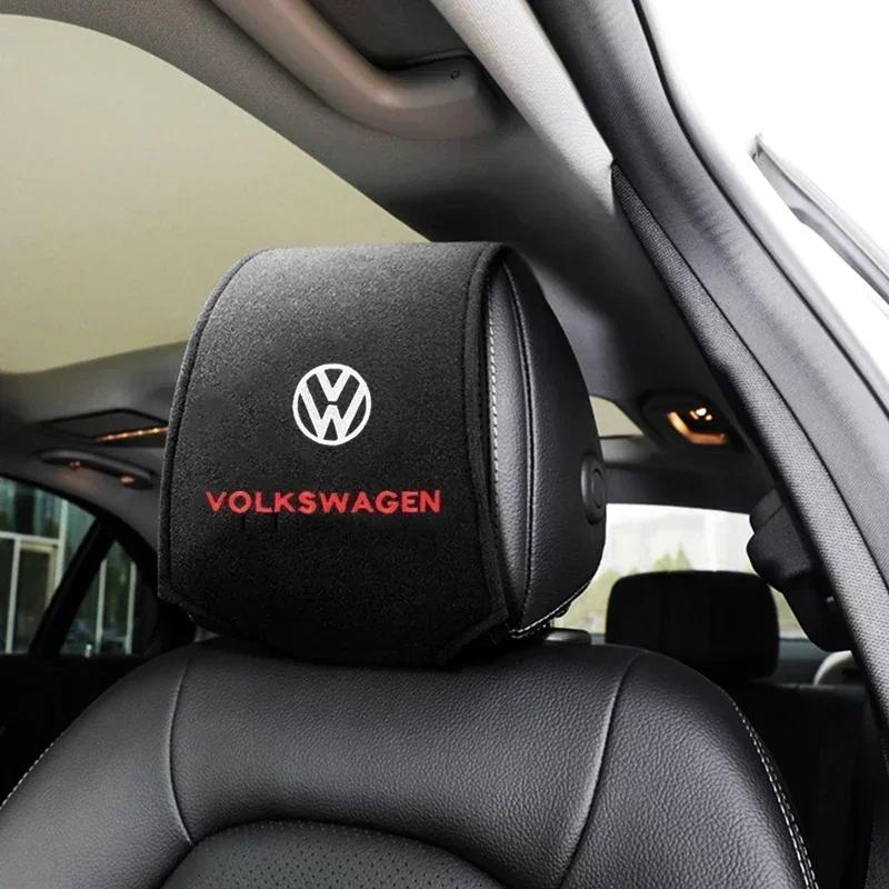 2025 Hot Cotton Car Headrest Cover Protector Pad for Volkswagen Polo Passat Golf Jetta Tiguan Touran TAYRON Santana Scirocco Acc