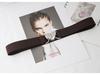 Women's Love Buckle Skinny Belt - Elastic Waistband for Dresses, Narrow Leather Cinch, Black