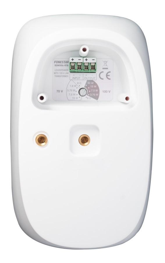 Fonestar Sonora-4Tb - Two-Way Waterproof Speaker 100V, 30W, White