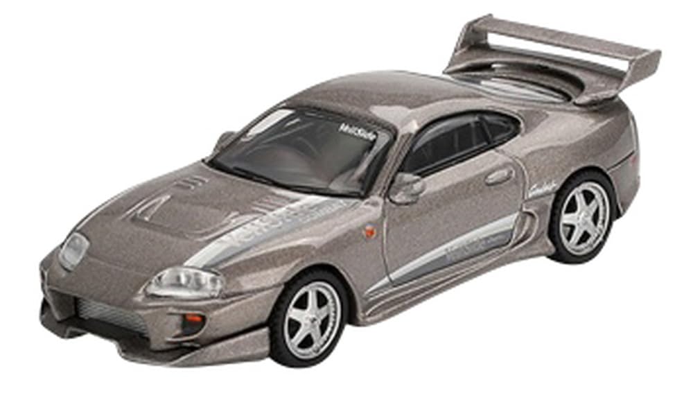MINI GT Scale Toyota Supra Veilside Combat Combat Gray Finished Model 1/64 V-II (Left-Hand Drive) MGT00978-BL