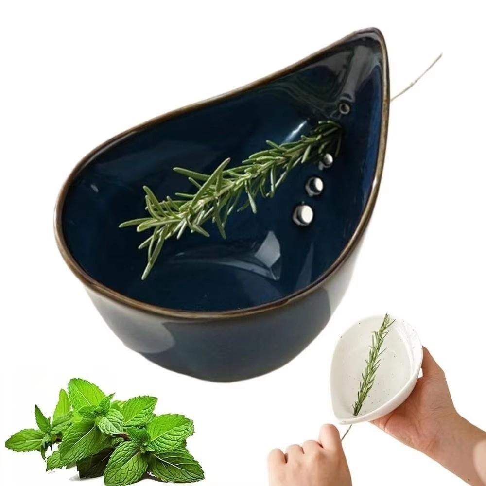 Resin Greens Stripper Bowl Smooth Glazed Vegetable Leaf Remover Tool Culinary Gadget