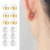 12 Pieces Soft Silicone Earring Backs for Studs Silver Gold Earring Replacements Hypoallergenic Safety Earring Back