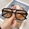 Women's sunglasses, men's and women's square double-beam sunglasses, retro large-frame pilot sunglasses.