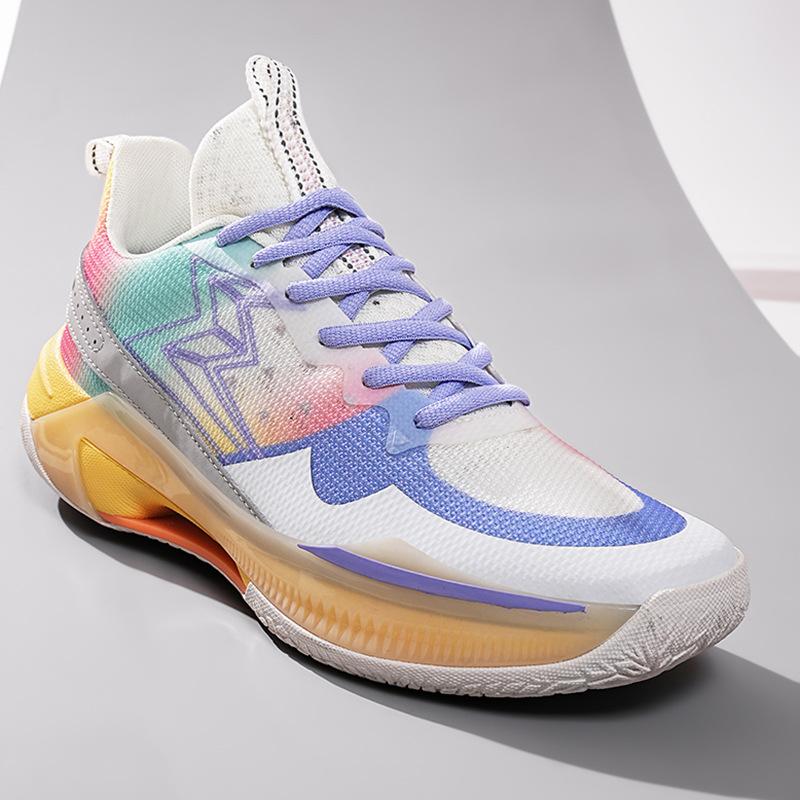 Basketball shoes junior high school men's shoes spring and summer breathable sports shoes outer size large size middle school students actual combat