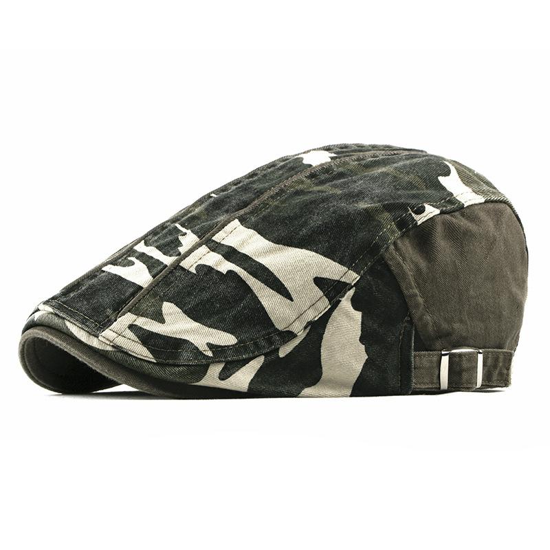Fashion Caps For Men Newsboy Caps Camouflage Cotton Flat Peaked Cap Women Painter Beret Hats