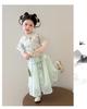 Girls' Chinese-Chic Summer Suit