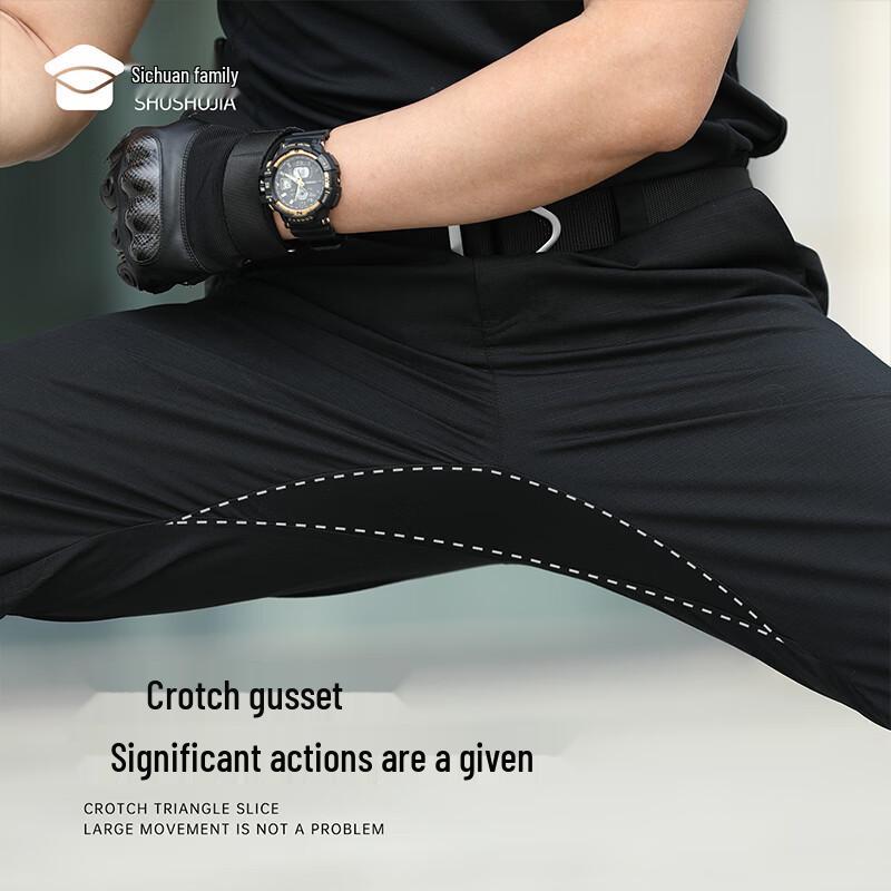 Men's Wear-Resistant Straight-Leg Casual Pants with Pockets