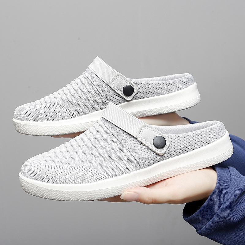 Slip On Shoes Men Women Flat Sandals Casual Indoor Home Slippers Summer Breathable Mesh Shoes Beach Plus Big Size 54 53 52 51 50