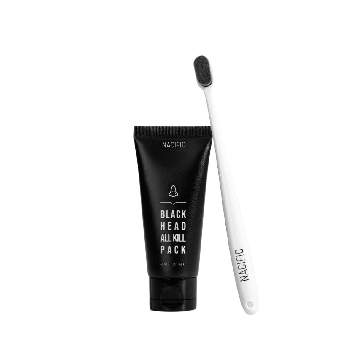 Nacific Blackhead All Kill Pack 40ml (Includes Soft Pore Brush) - Deep Pore Cleansing & Sebum Control