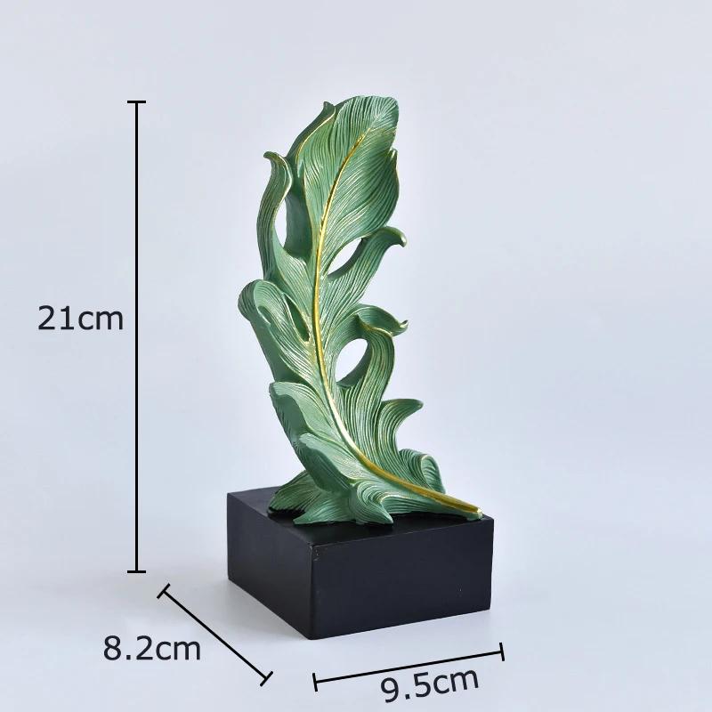 Migoczące Pióra Feniksa Ozdoby Dzieło Sztuki Dekoracja Biurka Żywiczne Rzemiosło Kreatywna Rzeźba Pióra Estetyczna Dekoracja Pokoju