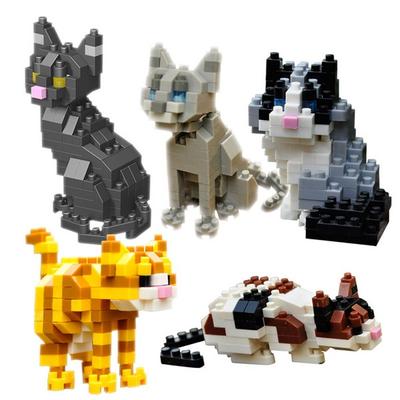 Wisehawk Nanoblock Atonano Cat Set E SEwh, smíšené barvy, oblíbené korejské hračky