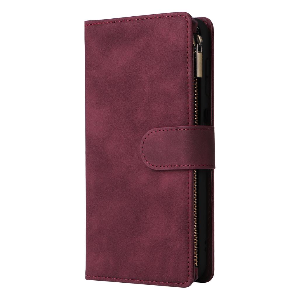 For Samsung Galaxy A35 5G Case Zipper Leather Wallet Cover with Multiple Card Slots