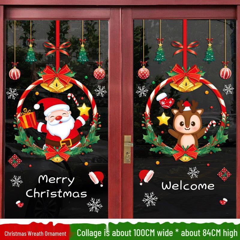 Santa Claus Christmas Window Cling Stickers for Tree and Scene Decoration