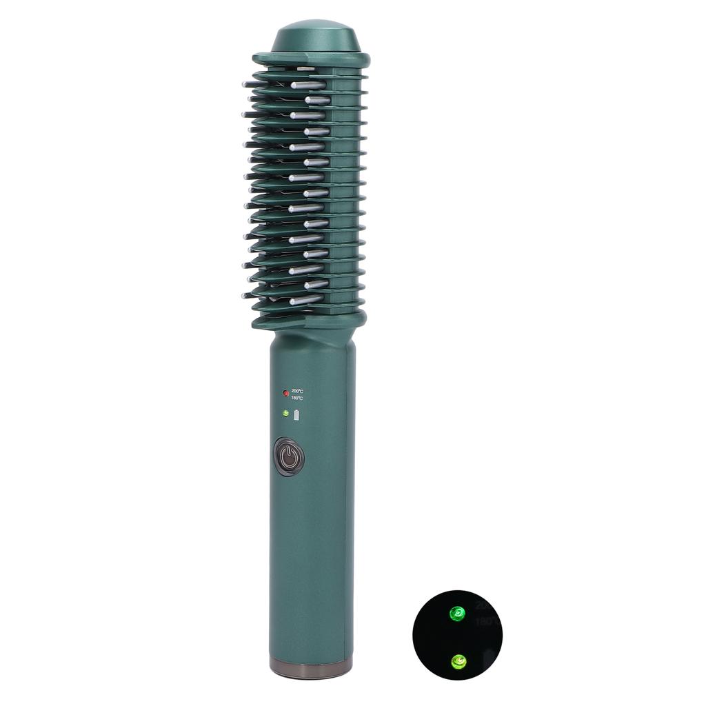USB Hair Straightener Brush Comb Temperature Adjustable Hair Straightening Brush