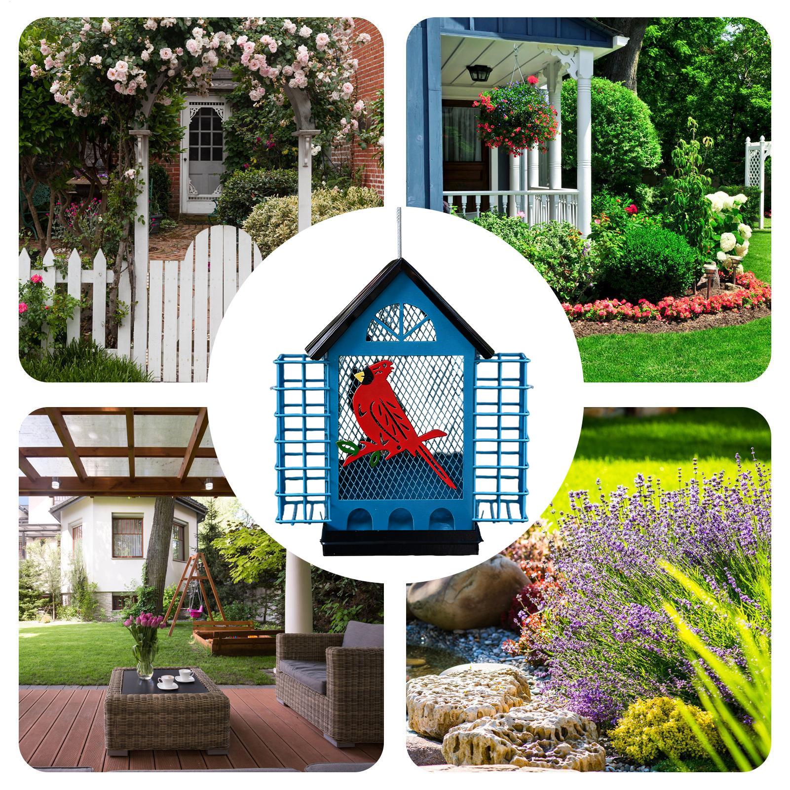 

Bird Feeder Squirrel Proof With Double Suet Cages Weatherproof Birdwatching Feeding Station Bird Feeder For Outside For China Mainland