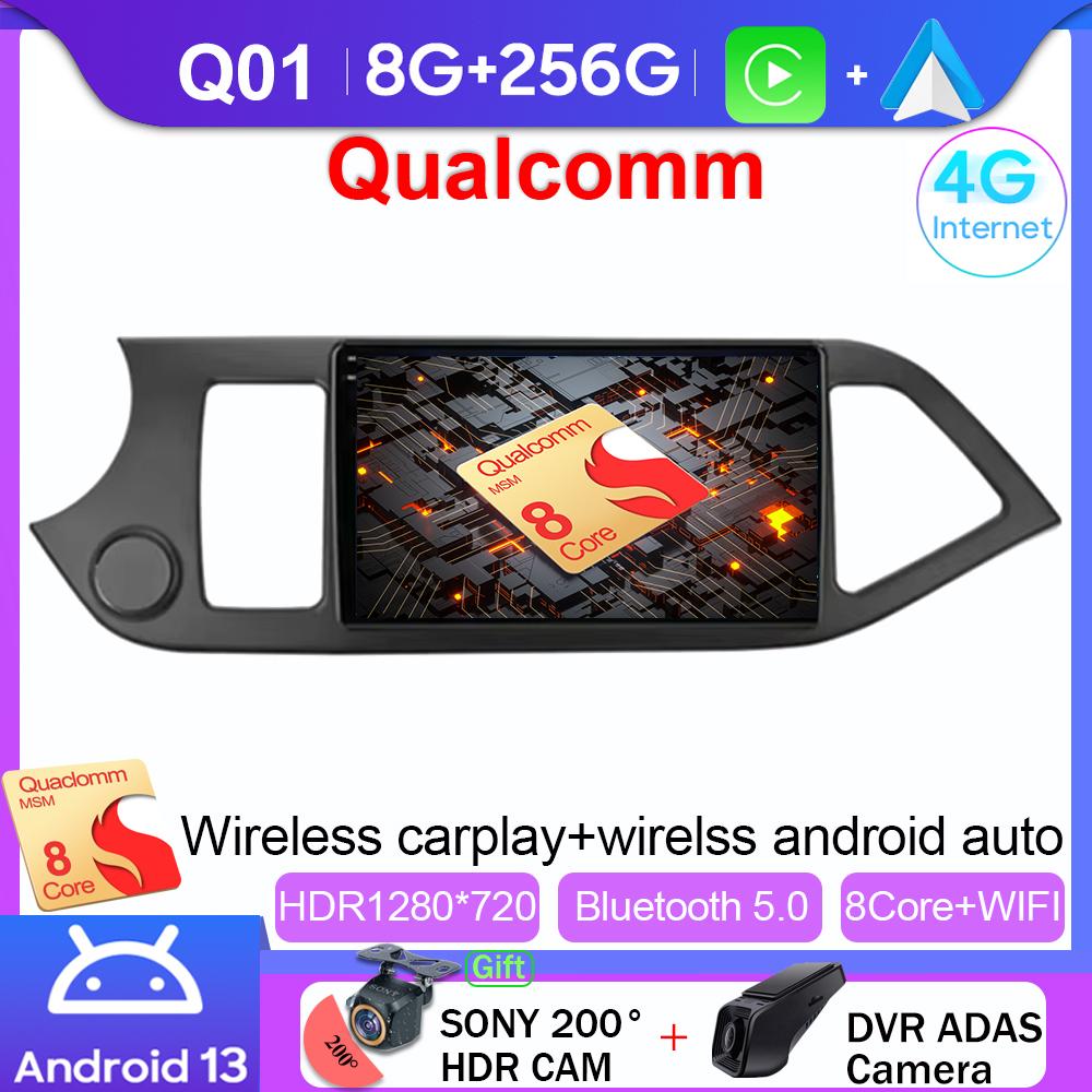 Android 14 Carplay Car Radio For Kia Morning 2 Picanto 2011 - 2017 Multimedia Video Player Navigation GPS Stereo Head Unit Auto