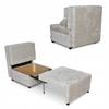 Fold-out Armchair with Sleeping Function KIMO Bedding Container Ramona Light Gray