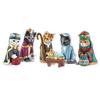 6Pcs Cat Nativity Figurines Set, Resin Kitten Christmas Decor, Cute Cat Themed Nativity Scene Ornaments, Funny Holiday Home Decor Gift