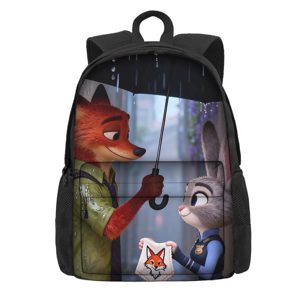 Kreslený batoh s motivem Zootopie 2 pro žáky základní školy, velká kapacita, lehký dvouramenný batoh