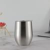 Tazza termica in acciaio inossidabile 304, Bicchiere da vino a doppia parete a forma di uovo da 12 oz, Mantiene le bevande calde o fredde.
