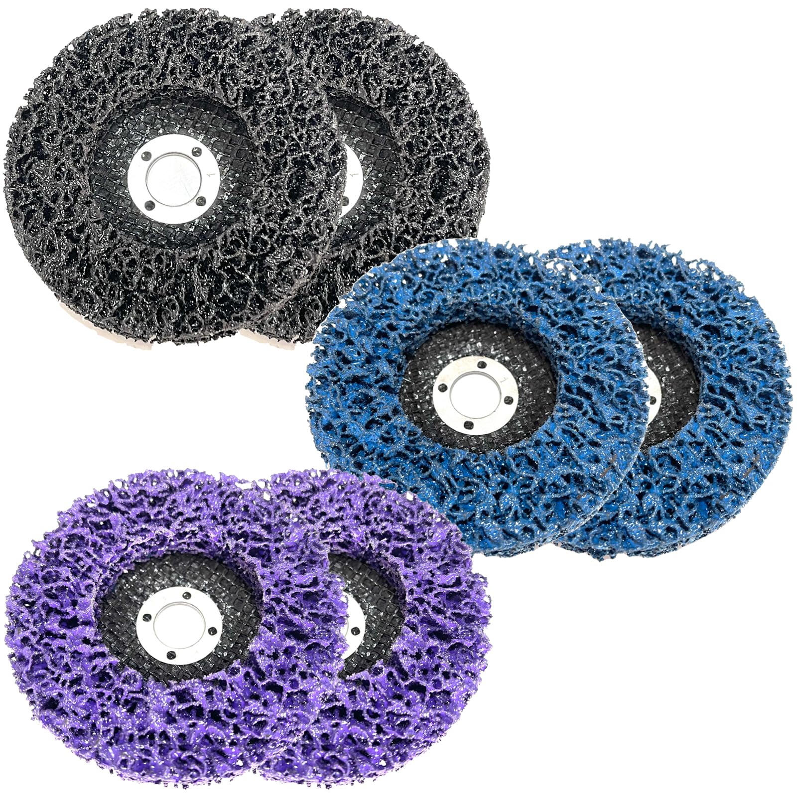 

Cleaning and Polishing Disc Set for Rust DIY Matte Paint and Paint Grinder S-NET SN-346-CD (6 All-Color Discs) Removal, Grinding, Removal, Sander,